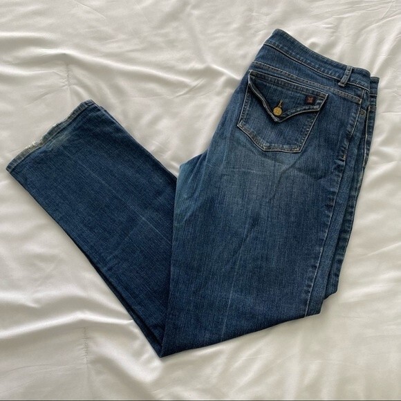 SIMPLY VERA Jeans Straight Leg Woman's Distressed SZ 14 - Picture 1 of 10